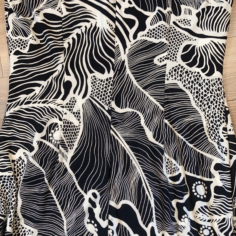 evan picone dress abstract print dress w stretch casual party size 4 - Picture 11 of 14